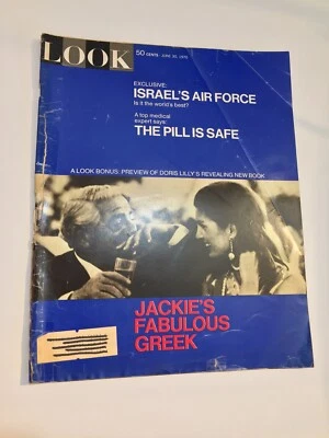 LOOK MAGAZINE June 30 1970 Vol 34 Iss#13 Jackie Onassis Greek Birth Control Pill Foto 1 de 4