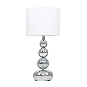 Touch Dimmable Table Lamp Chrome Stacked Ball Design Base LED Dimmer Light Bulb - Bild 1 von 8