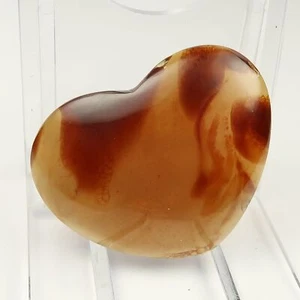 Indonesian Amber heart carvings | Carved gemstone hearts | Buy carved Amber - Picture 1 of 16