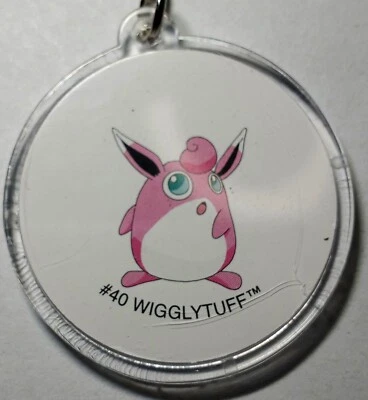 Vintage Nintendo Pokémon Wigglytuff Keychain Y2K 2000 - Image 1 of 3