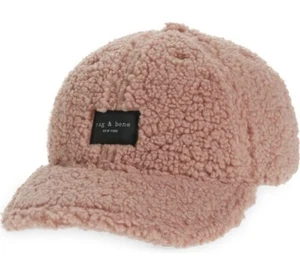 Berretto da baseball in pile Rag & Bone Addison (O/S) nuovo con etichette - rosa - Foto 1 di 3