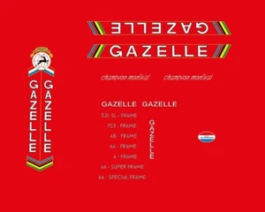 Gazelle Champion Mondial Bicycle Decals, Stickers n.1 White - Picture 1 of 1