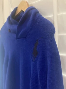 MY BEST - RALPH LAUREN POLO COBALT BLUE COTTON SWEATER BOYS XL / 18 - 20 AWESOME - Picture 1 of 24