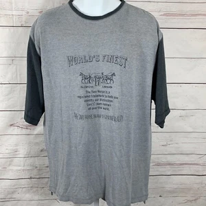 Vintage Levi's Herren Rippstrick Grafik Logo T-Shirt Gr. XL Creed World's Finest - Bild 1 von 6