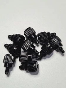 10 St. Rändelschrauben schwarz für PC Gehäuse und Netzteil Befestigung - Bild 1 von 3