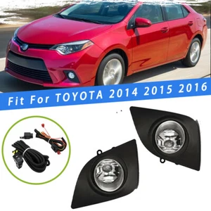Best Front Fog Light Lamps with Bulbs LD RH For TOYOTA COROLLA L LE 2014 - 2016 - Picture 1 of 7