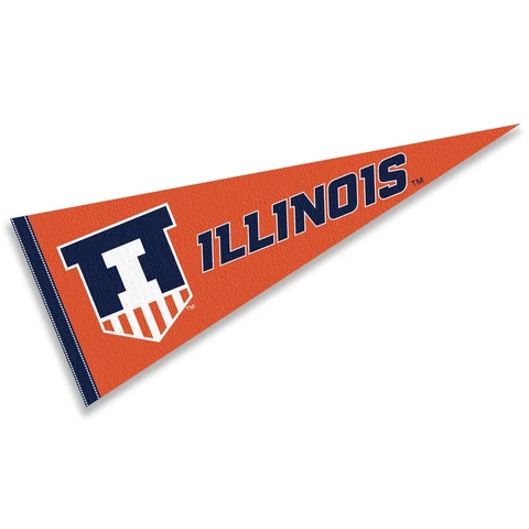 Illinois Fighting Illini 12 in X 30 in Victory Badge Pennant Cover