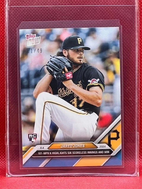 Jared Jones - RC 🔥Blue 11/49🔥 2024 MLB TOPPS NOW Card 258 - Pirates🏴‍☠️ - Image 1 of 2