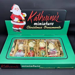 Vintage Katherine Collection Miniature Christmas Ornaments Box Of 6 - Picture 1 of 5
