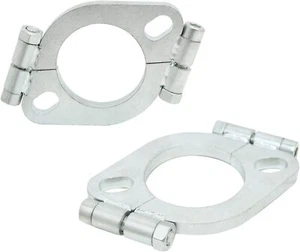 2 Bolt 2" 2.5" 3" inch Exhaust Flange Flat Oval Split Repair Replacement 2 pack - Picture 1 of 37