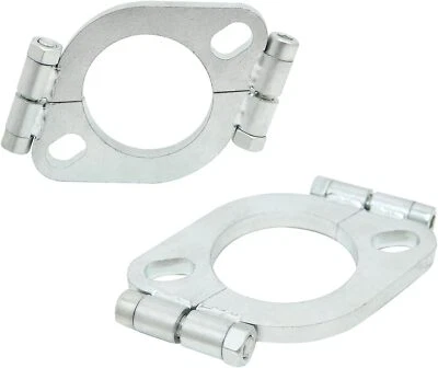 2 pernos 2" 2.5" 3" pulgadas brida de escape plana ovalada dividida reparación repuesto paquete de 2 Foto 1 de 4