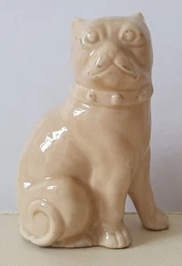 Figura de cerámica victoriana antigua Staffordshire Pug perro adorno coleccionable - Imagen 1 de 13