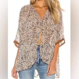 Free People Intimately Animal Print Top - Picture 1 of 9
