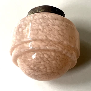 Art Deco 1930’s Small Marbled Splatter Glass Round Ceiling Light Shade - Picture 1 of 13