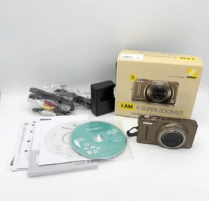 Nikon Coolpix S9200 16,0MP Digitalkamera 18x Zoom Full HD Bronze Braun | Lesen - Bild 1 von 15