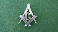 VINTAGE STERLING SILVER MASONIC MONEY CLIP 6 cm x 4.5 cm X 1 cm