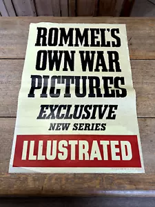 PÓSTER PUBLICITARIO ORIGINAL VINTAGE AÑOS 50 ODHAMS PRENSA ILUSTRADO ROMMEL'S SEGUNDA GUERRA MUNDIAL - Imagen 1 de 9