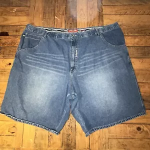 Pantaloncini vintage pelle pelle pelle da uomo baggy denim 58 W jeans blu anni '90 falegname hip hop - Foto 1 di 7