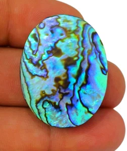 55 CT AMMOLITA NATURAL SIRENAS DE FUEGO ABULÓN CABUJÓN OVALADO PIEDRA PRECIOSA BL-67 - Imagen 1 de 5