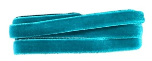 Cameo 3/8" dunkel türkis Kopen blau Band Viskose Samt-Taft 10 Yd. - Bild 1 von 4