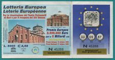 BIGLIETTO LOTTERIA EUROPEA ANNO 1999 S. MARIA DELLE GRAZIE-MILANO SERIE N 45388