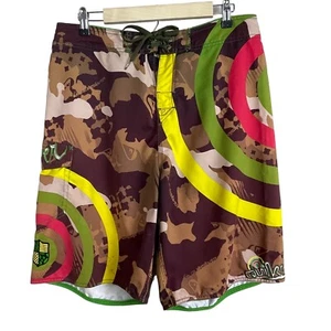 Quiksilver Macau Boardshorts Size 34 Embroidered Camo - Picture 1 of 7