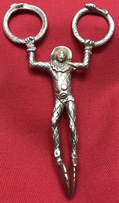 PINZAS DE AZÚCAR "ARLEQUÍN" Plata de Ley 4.25" Malabarista Serpientes GR Sello Foto 1 de 4