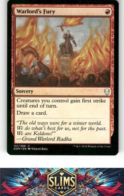 Magic the Gathering MTG Dominaria Warlord's Fury #151 Buy 2 Get 1 - Image 1 of 2