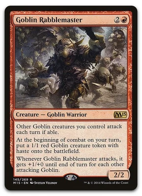 Goblin Rabblemaster #145 (LP) Magic 2015 M15 Magic MTG - Image 1 of 2