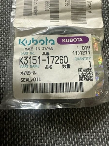NUEVO en paquete Sello Kubota OEM, pieza de aceite # K3151-17260 - Imagen 1 de 2