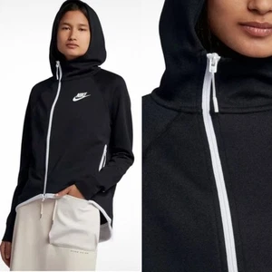 Nike Sportswear Teach Fleece Full Zip Habanero Hoodie in Black SIZE MEDIUM $130 - Picture 1 of 7
