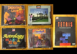 5 Philips CD-i Palm Springs Golf, Tetris, Dragon's Lair, Escape cyber city, astr - Imagen 1 de 14