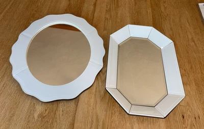 JUEGO DE 2 ESPEJOS RETROVISORES DE PARED SIN MARCO Blanco Colección Bianco 08111 Foto 1 de 4