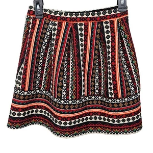 Xhilaration Azteken Tribal Geometrisch A-Linie Gesteppt Festival Minirock S Boho - Bild 1 von 7
