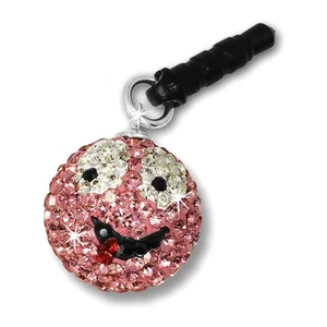SilberDream Smiley Handy Anhänger rosa Zirkonia 925er Silber GST001A - Bild 1 von 2