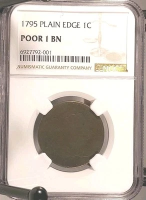1 Of 17,  1795 Liberty Cap Large Cent - NGC PO-01; Plain Edge; Perfect Low Ball! - Image 1 of 4
