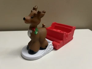 Fisher Price Little People Christmas Santa's Sleigh & Reindeer Holiday Main St - Picture 1 of 5