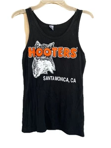 Hooters Uniform Tank Top Tee Women's M D Black Sexy Stretch Logo - Picture 1 of 3