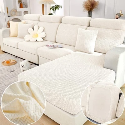 Soothing Home Sofa Covers, Sofa Hero Covers for Couch, Back Cover M Ivory White - Image 1 of 4
