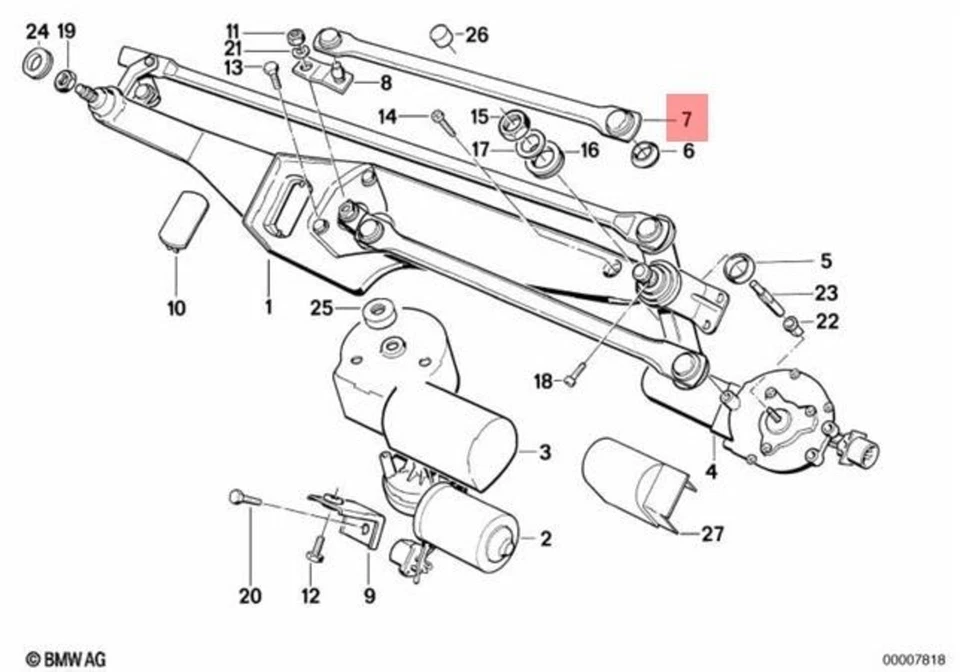 Varilla de transmisión genuina BMW M5 E34 518g 518i 520i 524td 525i 525ix 525td 61611384116 Foto 1 de 1