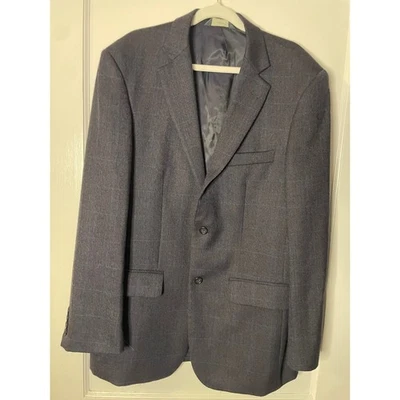 Pronto Uomo Platinum Lambswool Blazer Sport Coat Mens 40 Long Gray Herringbone - Image 1 of 4