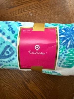 Lilly Pulitzer for Target 100% cotton Beach Towel 40"W X 72"H NWT - Image 1 of 4