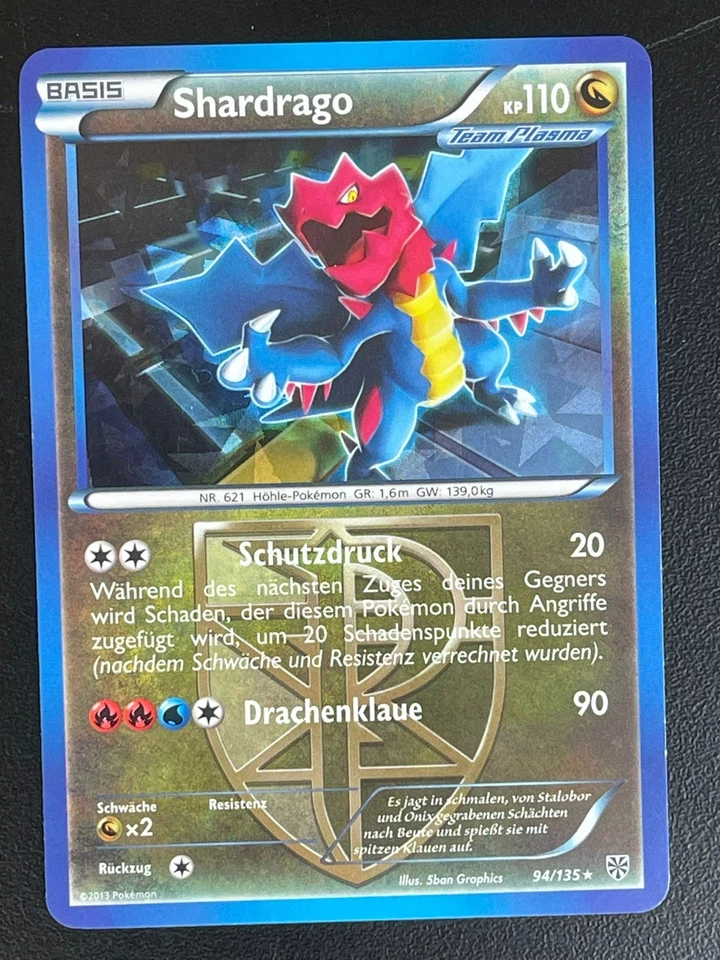 Shardrago 94/135 Plasmasturm Cracked Ice Holo Deutsch Exc Pokemon - Bild 1 von 1