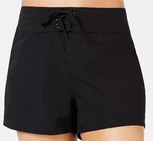 Women’s Island Escape Black Front Tie Board Shorts Size 10 NWT - Picture 1 of 3