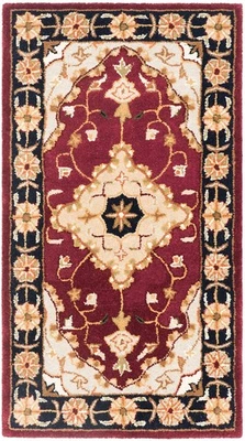 Heritage Collection Accent Rug - 2' x 3', Red & Black, Handmade Traditional O... - Image 1 of 3