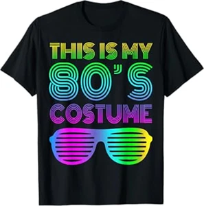 80s Retro Costume T-Shirt - Party Ready! - Picture 1 of 2