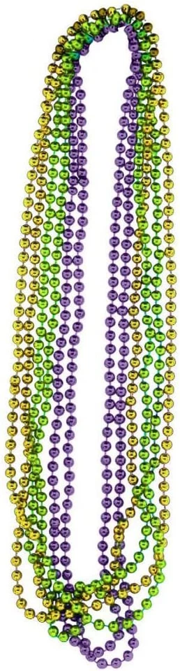 Металлические бусины PMU Mardi Gras, карнавальная вечеринка, ожерелье, подарок для вечеринки - Изображение 1 из 1