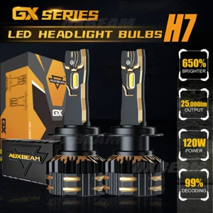 AUXBEAM H7 LED Headlight Canbus Bulbs Kit High Beam for Hyundai Santa Fe 2010-18 - Picture 1 of 18