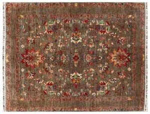Afghan Ziegler Khorjin Ariana Teppich 150x200 Handgeknüpft Braun Floral Orient c - Picture 1 of 8