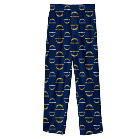 NFL Los Angeles Chargers Toddler Preschool Allover Logo Flannel Pajama Pants Cover